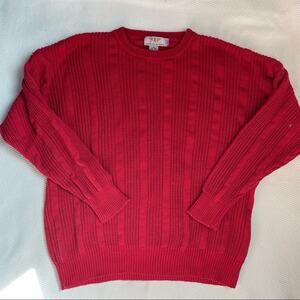 Vintage Textured Chunky Knit Grandma Sweater